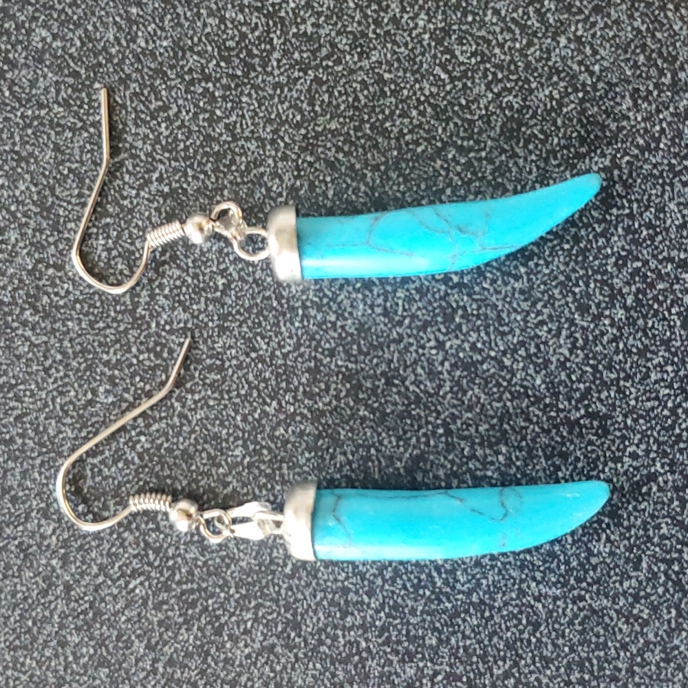 Turquoise earrings. - Picture 5 of 11